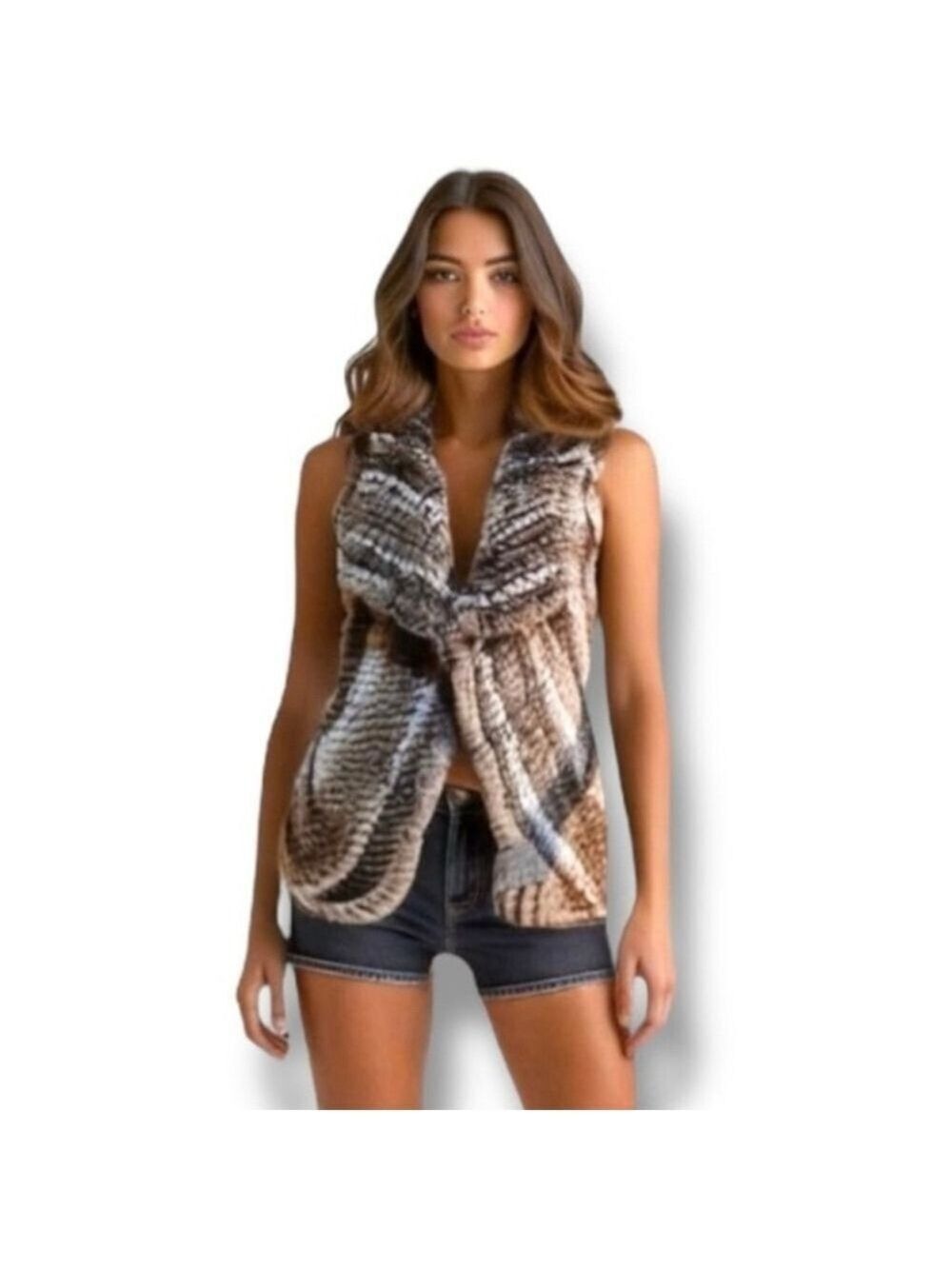 Johnston & Murphy Faux Fur Vest Women’s Size Small Super Soft and Luxurious!